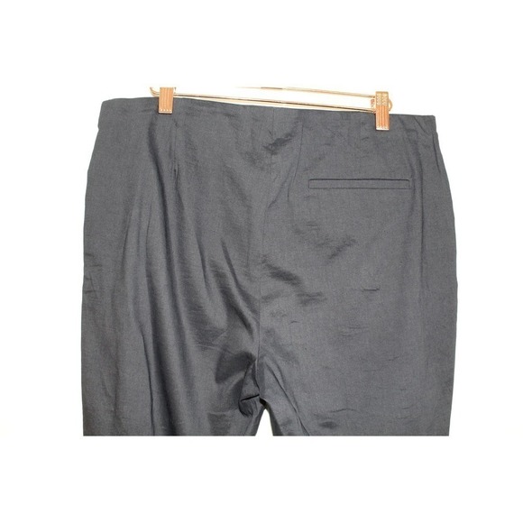 Theory Treeca Eco Crunch Wash Cropped Pants in Navy Size 10 - Picture 8 of 9